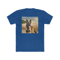 Dutch Sheepdog Men's Fine Art Printed Cotton Crew Tee