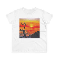 Big Sur Sunset Women's Midweight Cotton Tee