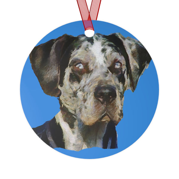 American Leopard Hound Christmas Tree  Metal Ornaments