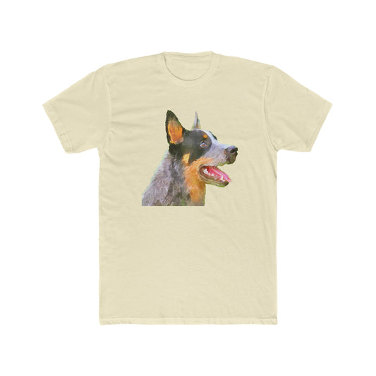 Blue Heeler - Australian Cattle Dog 'Percy' Men's Fitted Cotton Crew Tee