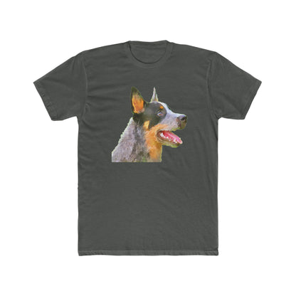 Blue Heeler - Australian Cattle Dog 'Percy' Men's Fitted Cotton Crew Tee