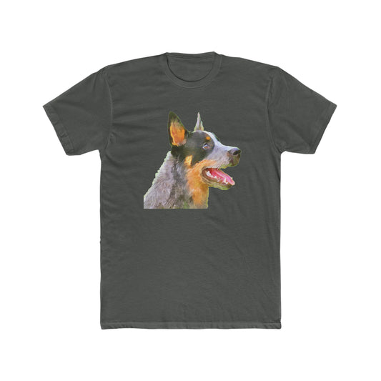 Blue Heeler - Australian Cattle Dog 'Percy' Men's Fitted Cotton Crew Tee