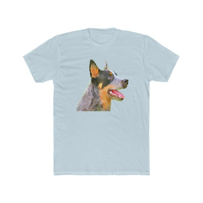 Blue Heeler - Australian Cattle Dog 'Percy' Men's Fitted Cotton Crew Tee