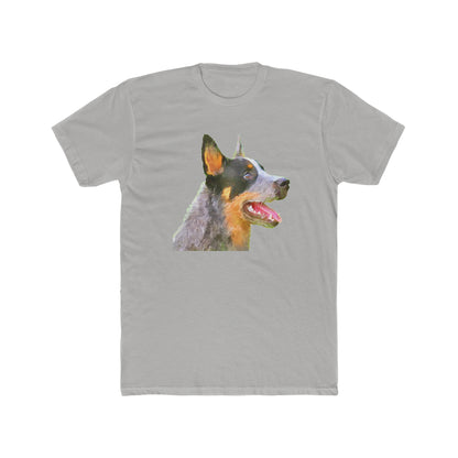 Blue Heeler - Australian Cattle Dog 'Percy' Men's Fitted Cotton Crew Tee