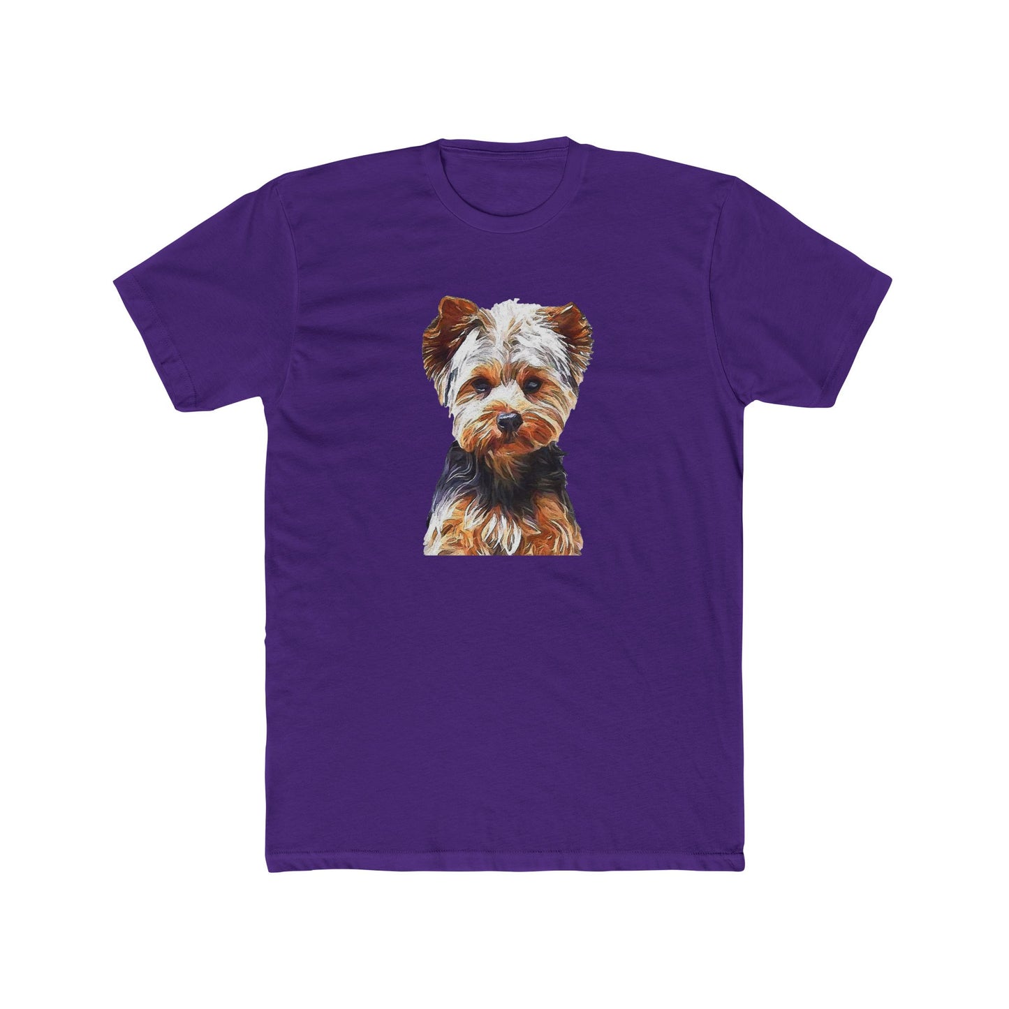 Yorkshire Terrier 'Lupis' - Men's Fitted Cotton Crew Tee