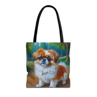 Pekingese Polyester Tote Bag (AOP)