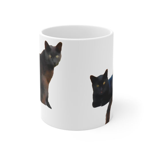 Cats 'Sifnos Sisters' Ceramic Mug 11oz
