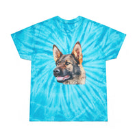 German Shepherd Tie-Dye Tee, Cyclone: A Splash of Fun