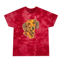 Dachshund 'Doxie 1' Unisex Cotton -  Tie-Dye Tee, Crystal