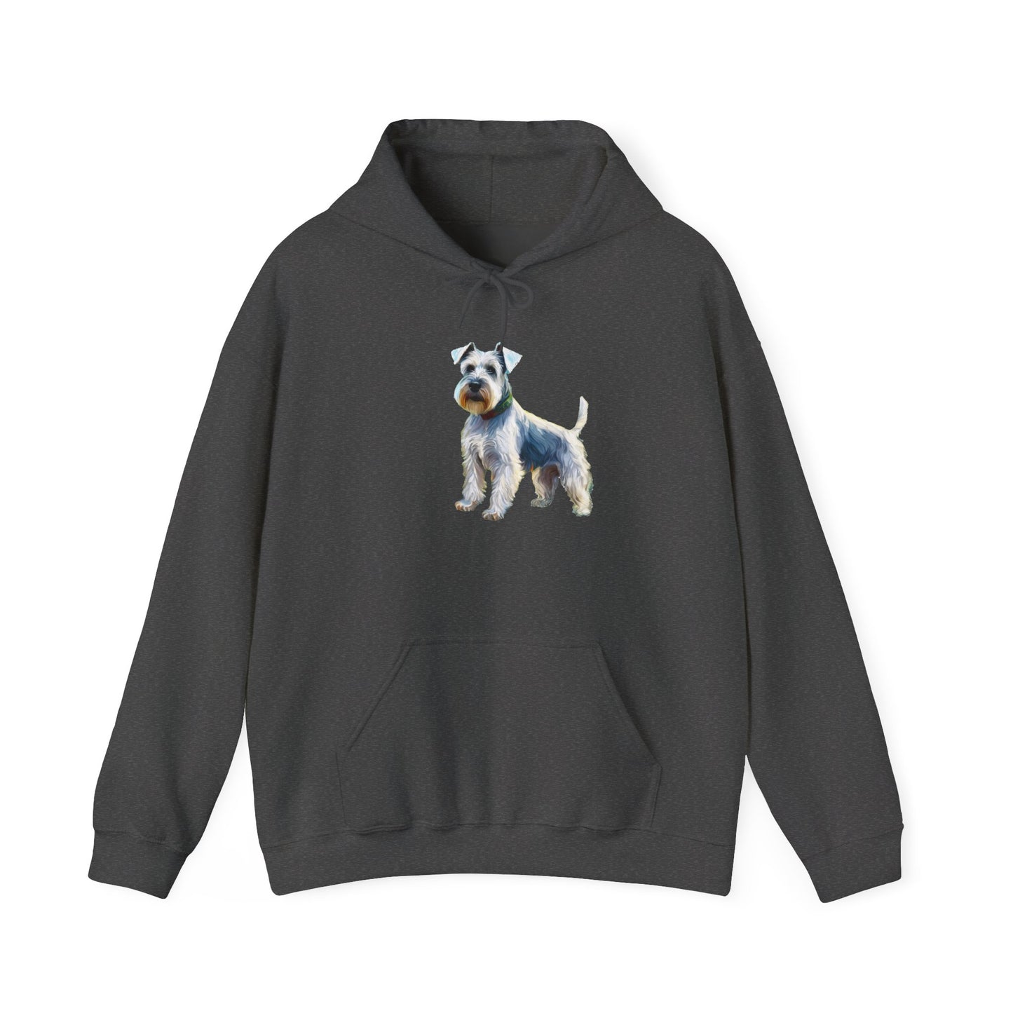 White Schnauzer Unisex 50/50 Hooded Sweatshirt