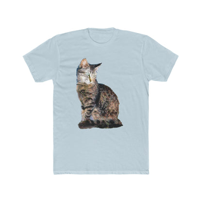 Cat 'Teris of Tinos' --  Men's Fitted Cotton Crew Tee