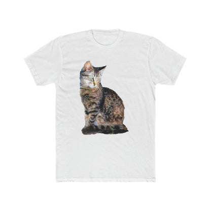 Cat 'Teris of Tinos' --  Men's Fitted Cotton Crew Tee