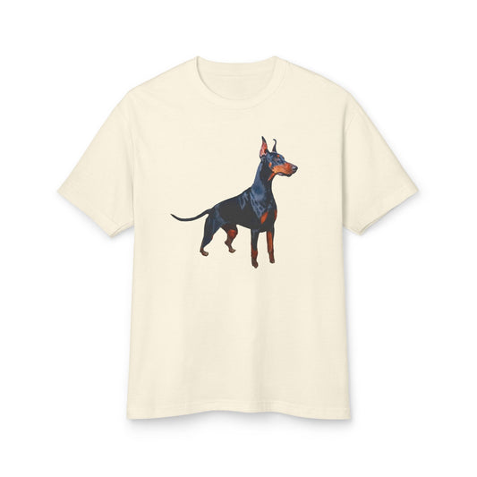 Doberman Pinscher Unisex Relaxed Fit Garment-Dyed Heavyweight Cotton Tee