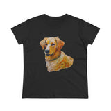 Golden Retriever Puppy Women's Midweight Cotton Tee