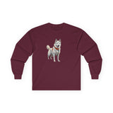 Yakutian Laika Unisex Classic Cotton Long Sleeve Tee