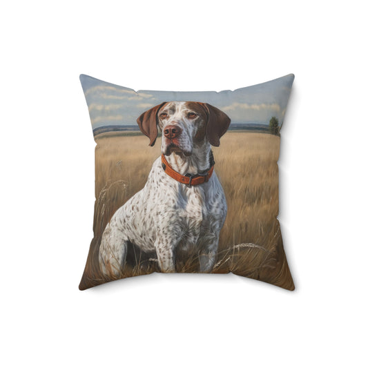 Braque du Bourbonnais Spun Polyester Throw Pillow
