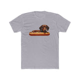 Dachshund - Weiner Dog Men's Fitted Cotton Crew Tee