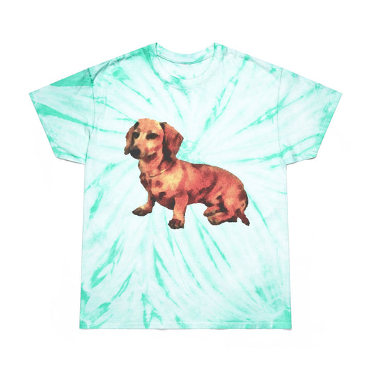 Dachshund 'Simone' Unisex Cotton Tie-Dye Tee, Cyclone