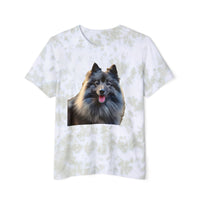 Keeshond  --  Unisex  Fashion Tie-Dyed T-Shirt