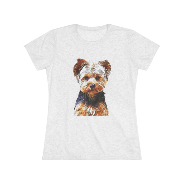 Yorkshire Terrier 'Yorkie' - Lupis Women's Slim Fit Triblend Tee