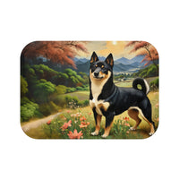 Black & Tan Shiba Inu  -  Bathroom Rug Mat