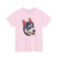 Siberian Husky 'Iditarod' Unisex Heavy Cotton Tee