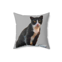 Cat from Hydra - Spun Polyester Throw Pillow