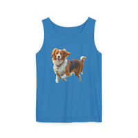 Nederlandse Kooikerhondje  Unisex Garment-Dyed Tank Top