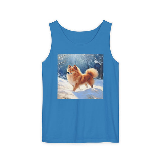 Finnish Spitz Unisex Relaxed Fit Garment-Dyed Tank Top