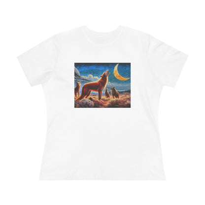 Coyotees in Moonlight Women's Relaxed Fit Cotton Tee