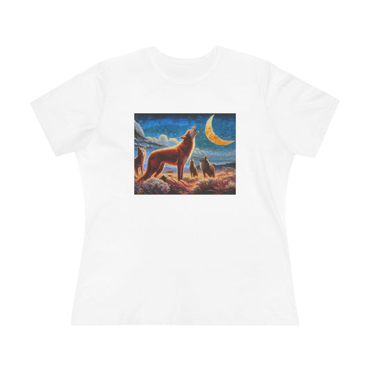 Coyotees in Moonlight Women's Relaxed Fit Cotton Tee
