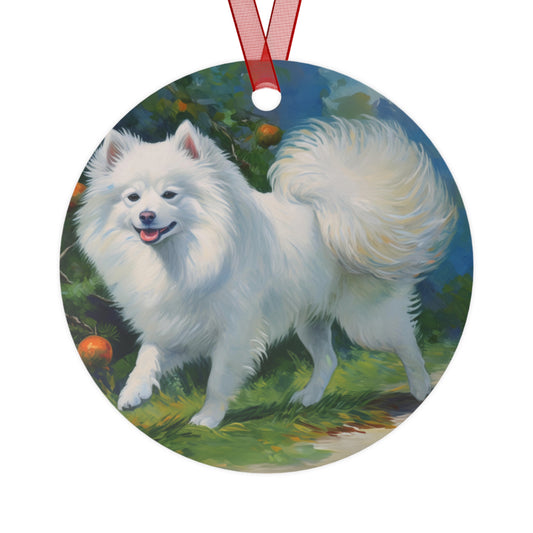Japanese Spitz Metal Ornaments