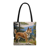 Shikoku - Japanese Hunting Dog - Polyester Tote Bag (AOP)