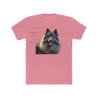 Keeshond - Men's Fitted Cotton Crew Tee