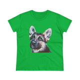 German Shepherd 'Sly' Women's Midweight Cotton Tee