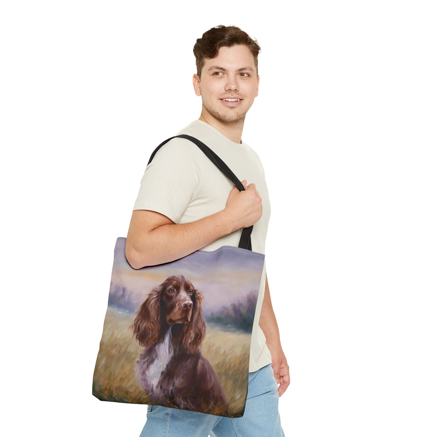 Field Spaniel Polyester Tote Bag (AOP)