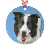 Border Collie '#2'  -  Metal Ornaments