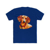 Dachshund 'Daisy' Men's Fitted Cotton Crew Tee