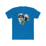 "Japanese Chin Painting - Men's Fitted Cotton Crew Tee"