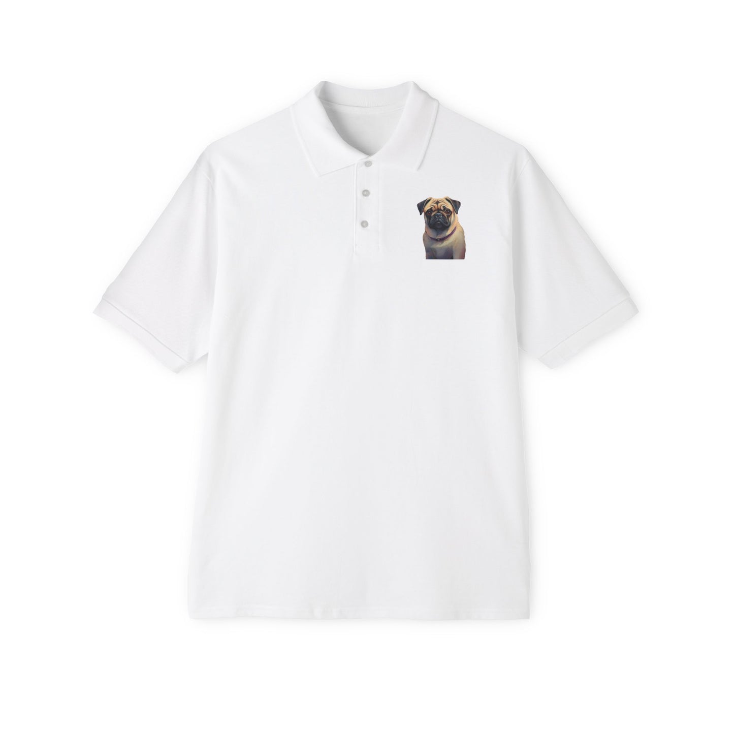 Pug - Men's Piqué Polo Shirt: The Comfy Classic