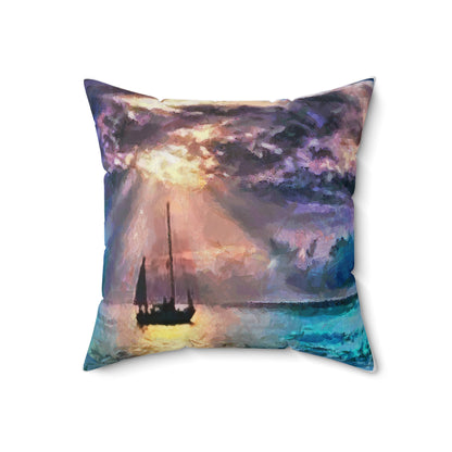 Greek Islands 'Aegean Enchantment' Spun Polyester Throw Pillow