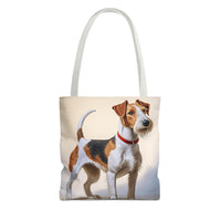 Wire Fox Terrier Polyester Tote Bag (AOP)