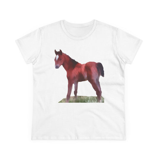 Horse 'Contata' Women's Midweight Cotton Tee