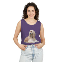 Afghan Hound Unisex Relaxed Fit Garment-Dyed Tank Top