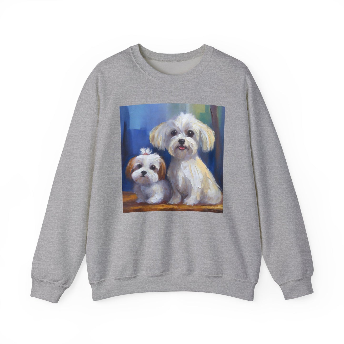 Maltese Dogs Unisex 50/50 Crewneck Sweatshirt