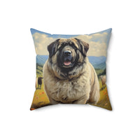 Caucasian Shepherd Dog - Spun Polyester Throw Pillow