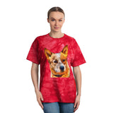 Red Heeler - Australian Cattle Dog Unisex Cotton Tie-Dye Tee