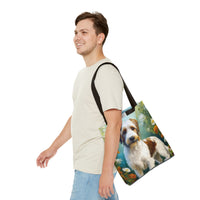 Kromfohrländer Polyester Tote Bag - Artistic Whimsy for Dog Lovers