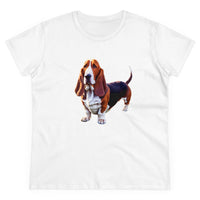 Basset Hound  --  Women's Midweight Cotton Tee