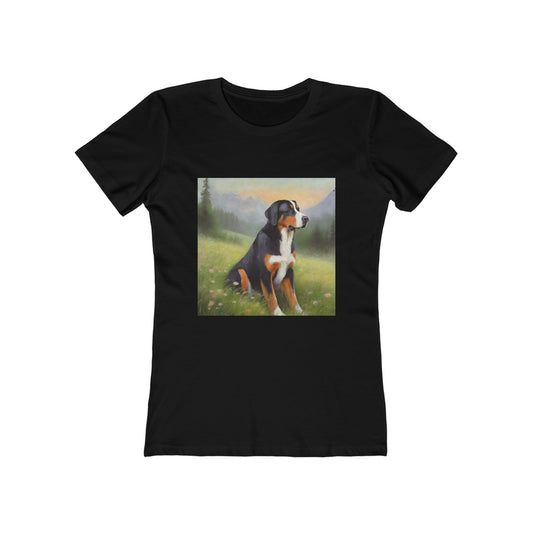 Greater Swiss Mountain Dog Women's Slim Fitted Cotton Tee
